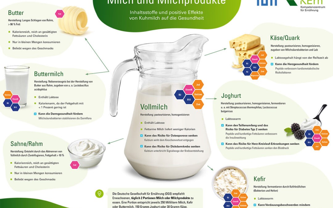 Gesundheitsfakten zu Milch und Milchprodukten