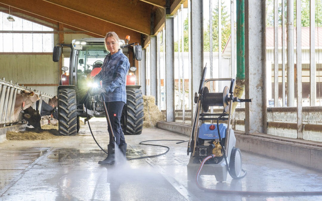 Hochdruckreiniger sorgen für hygienische Sauberkeit auf dem Hof