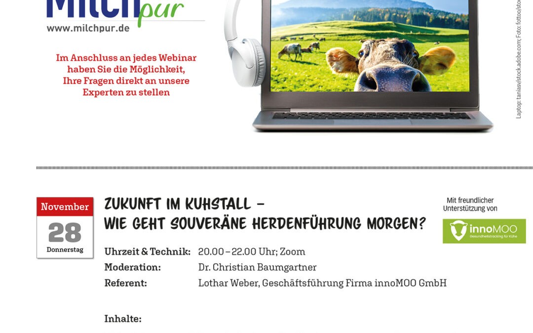 Kostenloses Milchpur-Webinar: Herdenmanagement der Zukunft